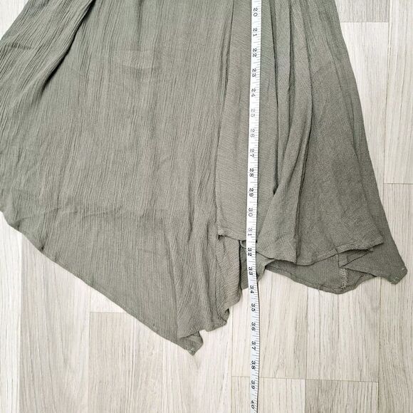 Umgee Womens Green Dress Spaghetti Strap Gathered Waist V-neck Lace Large - Picture 6 of 7